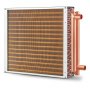 VEVOR 16"x 16"/40.6 x 40.6 cm Heat Exchanger Water to Air 3-Row 3/8"/ 1 cm Copper Ports 193 Fins