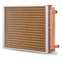 VEVOR 18"x 20"/45.7 x 50.8 cm Heat Exchanger Water to Air 3-Row 3/8"/ 1 cm Copper Ports 242 Fins