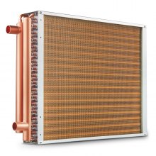 VEVOR 18"x 20" Heat Exchanger Water to Air 3-Row 3/8" Copper Ports 242 Fins