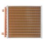 VEVOR 20"x 20"/50.8 x 50.8 cm Heat Exchanger Water to Air 3-Row 3/8"/ 1 cm Copper Ports 242 Fins