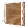 VEVOR 20"x 20"/50.8 x 50.8 cm Heat Exchanger Water to Air 3-Row 3/8"/ 1 cm Copper Ports 242 Fins