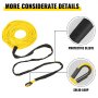 Vevor Winch Rope Synthetic Cable 5/16"x50' 8000 Lbs Capacity Atv Recovery Yellow