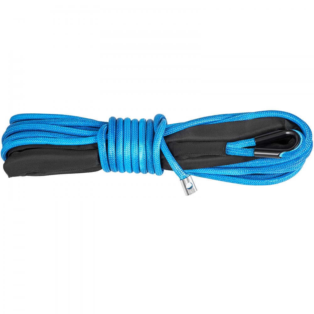VEVOR Winch Rope Synthetic Cable 5/16"x50' 8000 LBS Capacity ATV Recovery BLUE