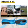 VEVOR Winch Rope Synthetic Cable 5/16"x50' 8000 LBS Capacity ATV Recovery BLUE