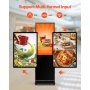 43" Digital Signage Display Touchscreen 2K UHD LCD Screen Floor Standing Kiosk