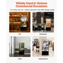 65" Digital Signage Display Touchscreen 4K UHD LCD Screen Floor Standing Kiosk