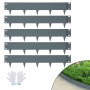 VEVOR Landskapskantbård i stål, 5-pack trädgårdskantbård i stål, 39" L x 3" H-remsor, inslagningskant, böjbar metalllandskapskant för trädgård, trädgård, gräsmatta, 3,15" spikhöjd, mörkgrå