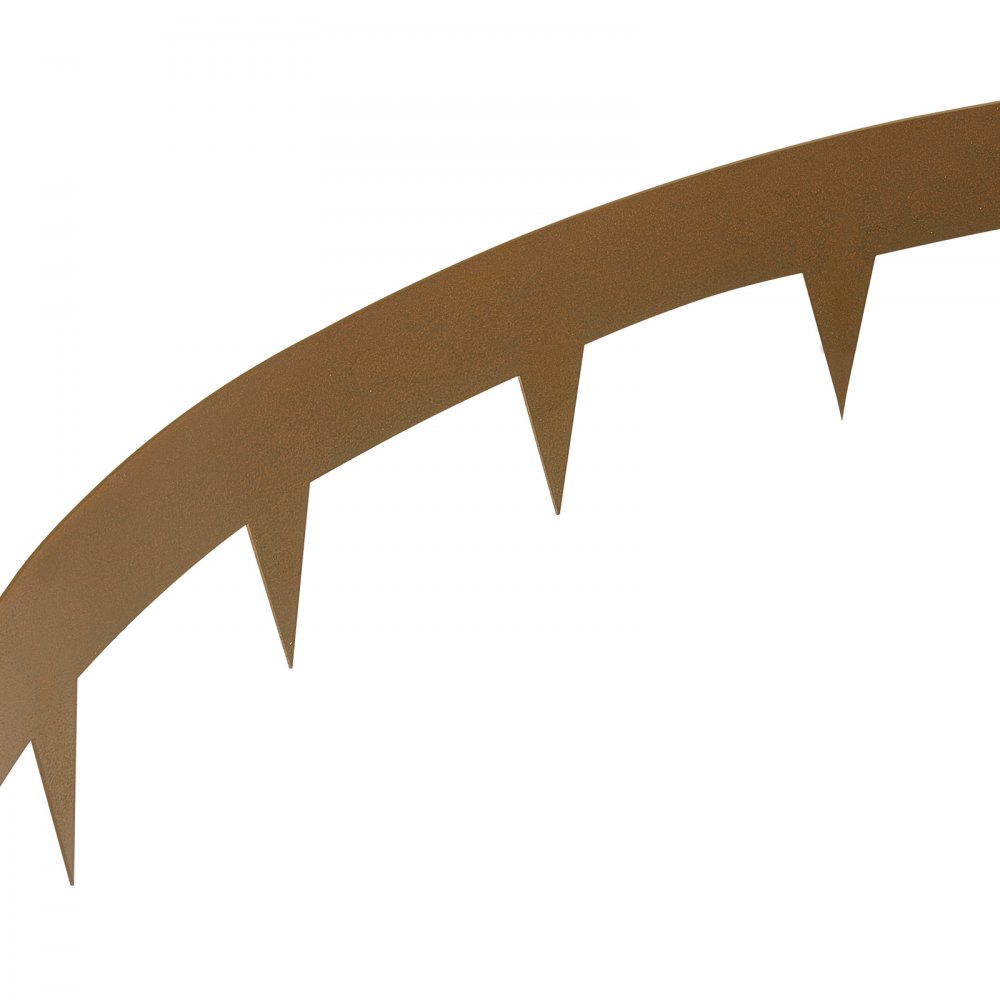 VEVOR Steel Landscape Edging, 10-pack Steel Garden Edging Borders, 39.6" L x 2" H Strips, Hammer-in Edging Border, Bendable Metal Landscape Edging for Yard, Garden, 2.5" Spike Height, Rustic Brown