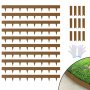 VEVOR Landskapskanter i stål, 10-pakningskanter for hagekanter i stål, 39,6" L x 2" H-lister, innhammert kantkant, bøybar metalllandskapskant for hage, hage, 2,5" pigghøyde, rustikkbrun
