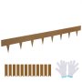 VEVOR Steel Landscape Edging, 10-pack Steel Garden Edging Borders, 39.6" L x 2" H Strips, Hammer-in Edging Border, Bendable Metal Landscape Edging for Yard, Garden, 2.5" Spike Height, Rustic Brown