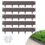 VEVOR Landskapskantbård i stål, 5-pack trädgårdskantbård i stål, 39" L x 5" H-remsor, inslagningskant, böjbar metalllandskapskant för trädgård, trädgård, gräsmatta, 3,15" spikhöjd, rustikbrun