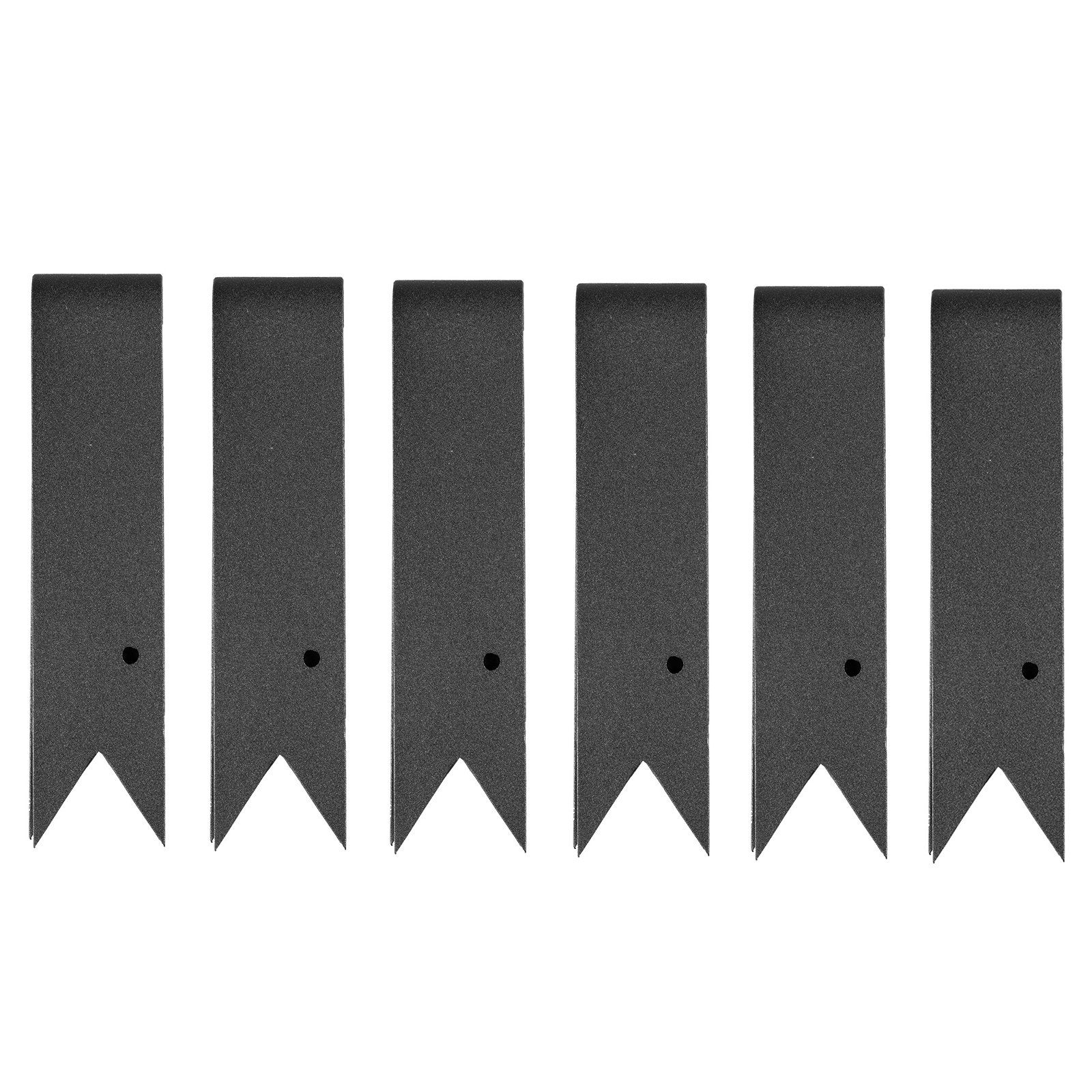 VEVOR steel landscape edging, six black edges with pointed ends and holes.