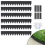 VEVOR Steel Landscape Edging, 6-pack Steel Garden Edging Borders, 101.6 x 15.2 cm Strips, Hammer-in Edging Border with 8 Clips, Bendable Metal Landscape Edging for Yard, Garden, Lawn