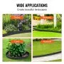 VEVOR Steel Landscape Edging, 6-pack Steel Garden Edging Borders, 40" L x 6" H Strips, Hammer-in Edging Border with 8 Clips, Bendable Metal Landscape Edging for Yard, Garden, Lawn