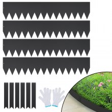 VEVOR-teräksiset maisemareunat, 4-pakkaiset teräksiset puutarhareunukset, 40" P x 8" H -nauhat, vasaralla kiinnitettävä reunareunus 6 pidikkeellä, taivutettava metallinen maisemareuna pihalle, puutarhaan, nurmikkoon