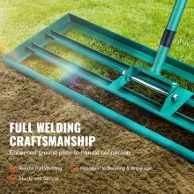 VEVOR Lawn Leveling Rake, 30"x10" Level Lawn Tool, Heavy-duty Lawn Leveler with 78" Steel Extended Handle, Yard Leveling Rake Suit for Garden, Golf Lawn, Farm
