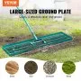 VEVOR Lawn Leveling Rake, 91.4 x 25.4 cm Level Lawn Tool, Heavy-duty Lawn Leveler with 198.1 cm Steel Extended Handle, Yard Leveling Rake Suit for Garden, Golf Lawn, Farm