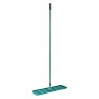 green VEVOR lawn leveling rake with long handle and rectangular base.