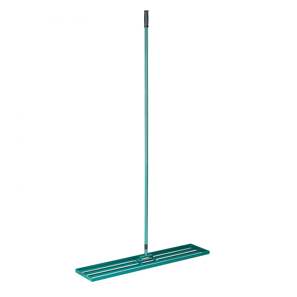 VEVOR Lawn Leveling Rake, 121.9 x 25.4 cm Level Lawn Tool, Heavy-duty Lawn Leveler with 198.1 cm Steel Extended Handle, Yard Leveling Rake Suit for Garden, Golf Lawn, Farm