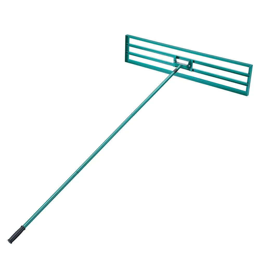 VEVOR Lawn Leveling Rake, 121.9 x 25.4 cm Level Lawn Tool, Heavy-duty Lawn Leveler with 198.1 cm Steel Extended Handle, Yard Leveling Rake Suit for Garden, Golf Lawn, Farm
