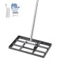10x17in Lawn Leveling Rake 78in Adjustable Handle for Yard Heavy Duty Golf Court