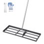 10x30in Lawn Leveling Rake Heavy Duty 83.9in Adjustable Handle for Yard & Garden