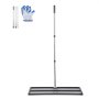 VEVOR Updated Lawn Leveling Rake with Roller, 36" x 10" Stainless Steel Lawn Leveler with 83.9" Adjustable Handle, Heavy Duty Yard Leveling Rake, Effort Saving Lawn Leveling Tool for Yard Golf Court