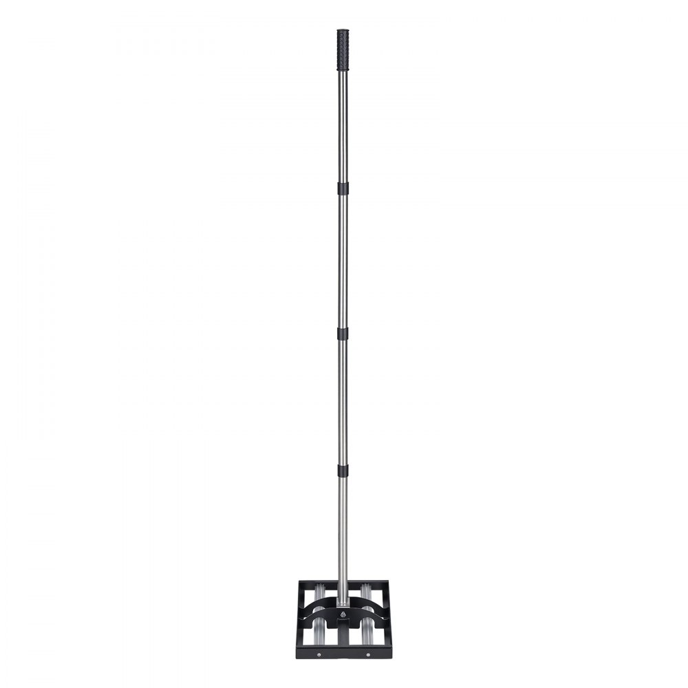 VEVOR Updated Lawn Leveling Rake with Roller, 17" x 10" Stainless Steel Lawn Leveler with 63.4" Adjustable Handle, Heavy Duty Yard Leveling Rake, Effort Saving Lawn Leveling Tool for Yard Golf Court