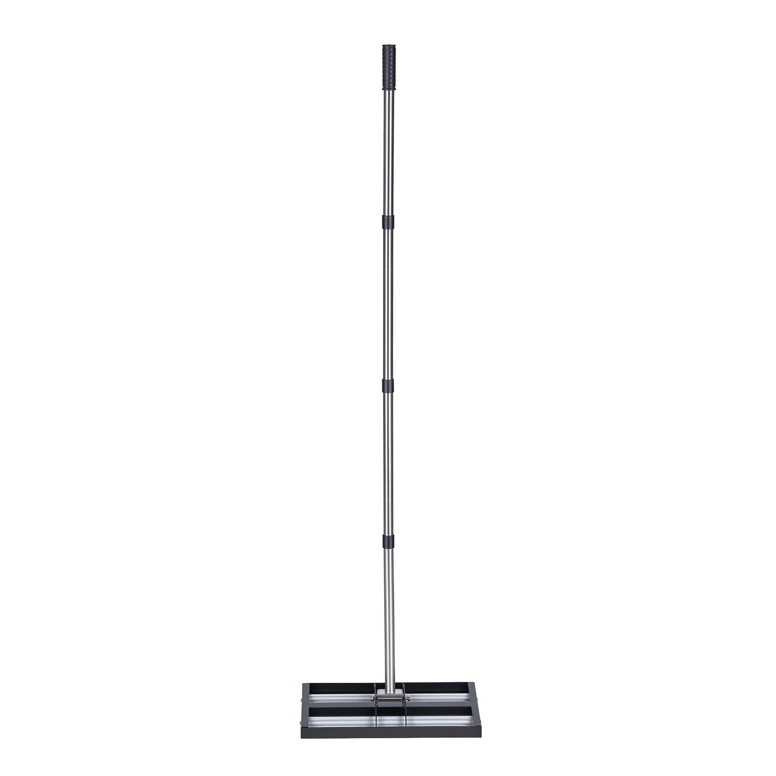 VEVOR Updated Lawn Leveling Rake with Roller, 17" x 10" Stainless Steel Lawn Leveler with 63.4" Adjustable Handle, Heavy Duty Yard Leveling Rake, Effort Saving Lawn Leveling Tool for Yard Golf Court