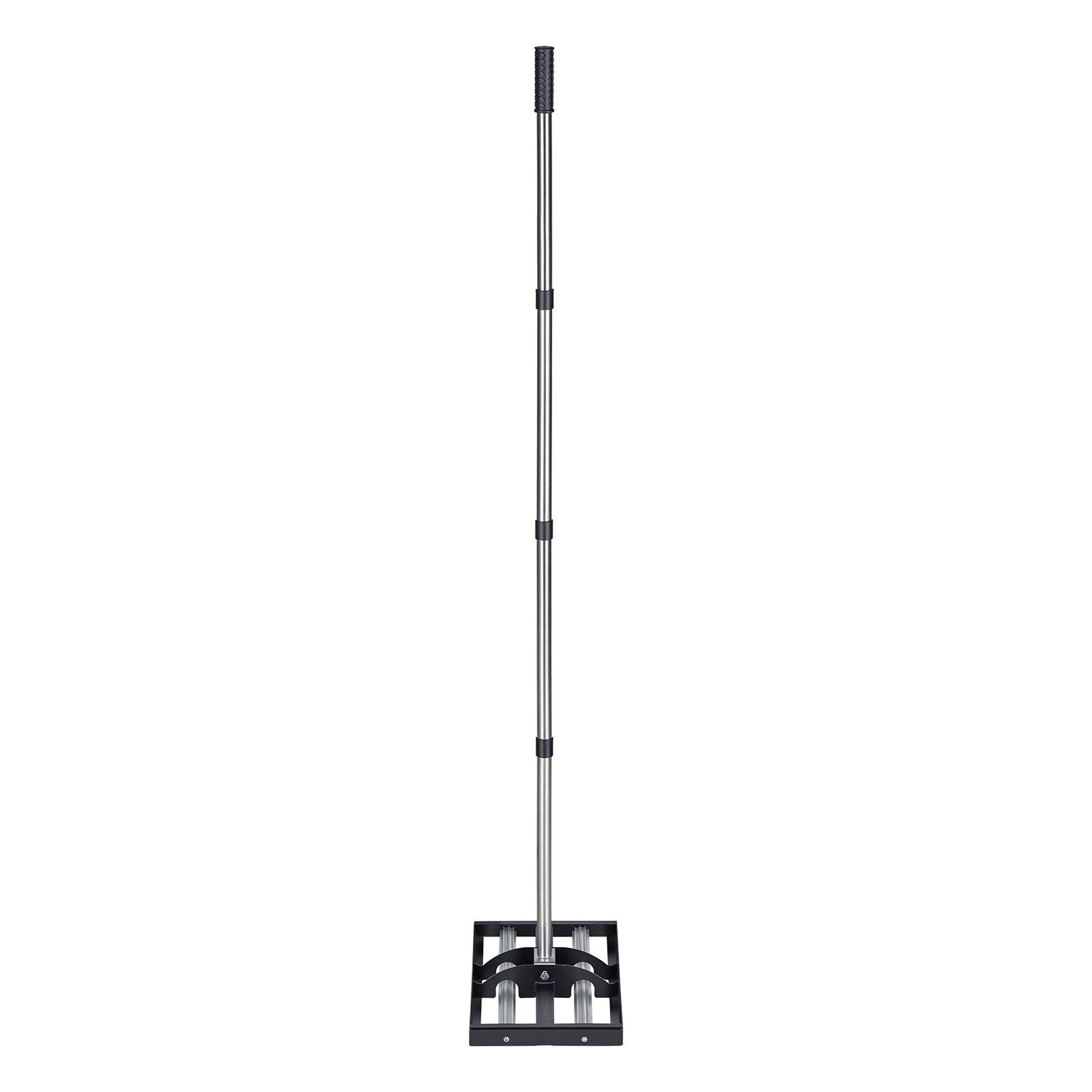 VEVOR Updated Lawn Leveling Rake with Roller, 17" x 10" Stainless Steel Lawn Leveler with 63.4" Adjustable Handle, Heavy Duty Yard Leveling Rake, Effort Saving Lawn Leveling Tool for Yard Golf Court