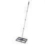 VEVOR Updated Lawn Leveling Rake with Roller, 17" x 10" Stainless Steel Lawn Leveler with 63.4" Adjustable Handle, Heavy Duty Yard Leveling Rake, Effort Saving Lawn Leveling Tool for Yard Golf Court