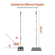 17x10in Lawn Leveling Rake with 63.4 in Adjustable Handle for Yard Heavy Duty