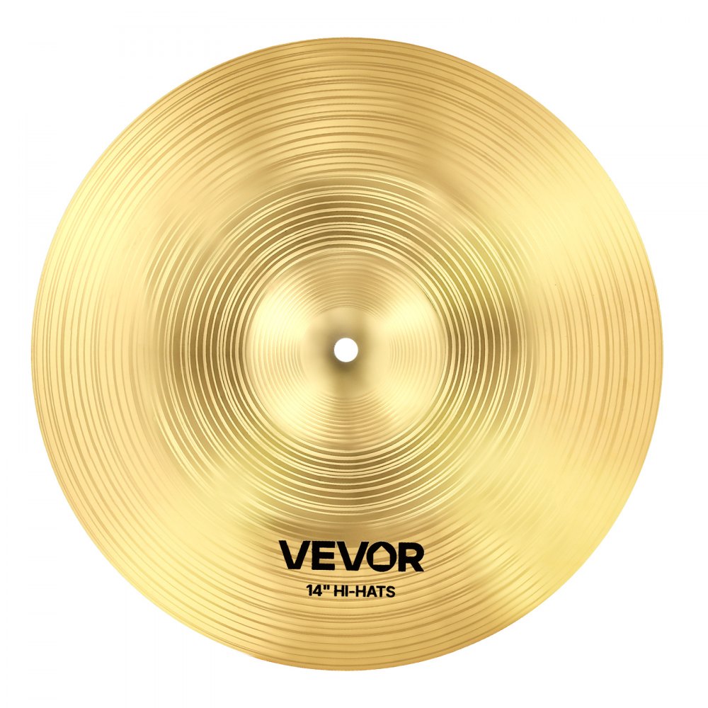 VEVOR Cymbal Pack, 3 Pieces Cymbals for Drum Set, Alloy Cymbals Drum Set Includes 14-inch Hi-Hats, 16-inch Crash, 20-inch Ride, Drumsticks & Cymbal Bag, Alloy Cymbal Pack for Drummer, Bright Copper