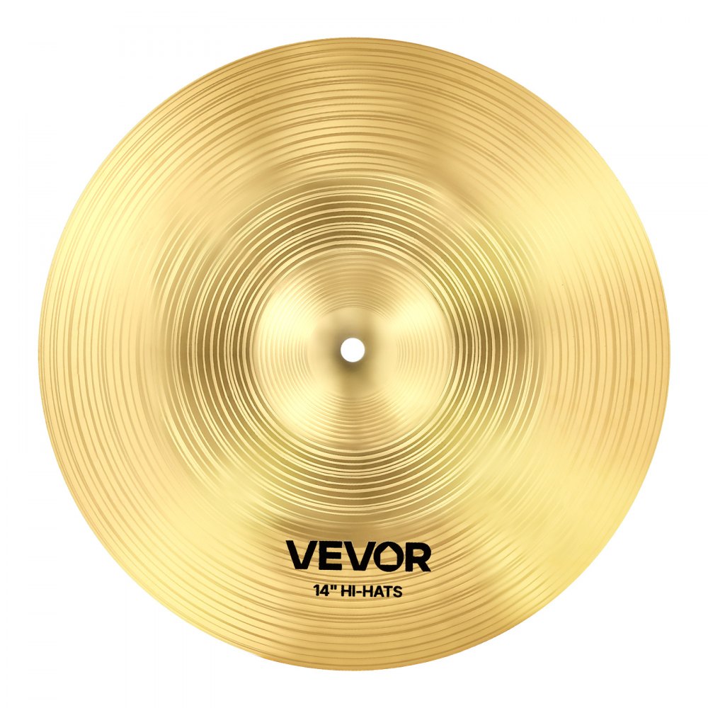 VEVOR Cymbal Pack, 3 Pieces Cymbals for Drum Set, Alloy Cymbals Drum Set Includes 35.5 cm Hi-Hats, 40 cm Crash, 50.5 cm Ride, Drumsticks & Cymbal Bag, Alloy Cymbal Pack for Drummer, Bright Copper