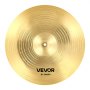 VEVOR Cymbal Pack, 3 Pieces Cymbals for Drum Set, Alloy Cymbals Drum Set Includes 14-inch Hi-Hats, 16-inch Crash, 20-inch Ride, Drumsticks & Cymbal Bag, Alloy Cymbal Pack for Drummer, Bright Copper