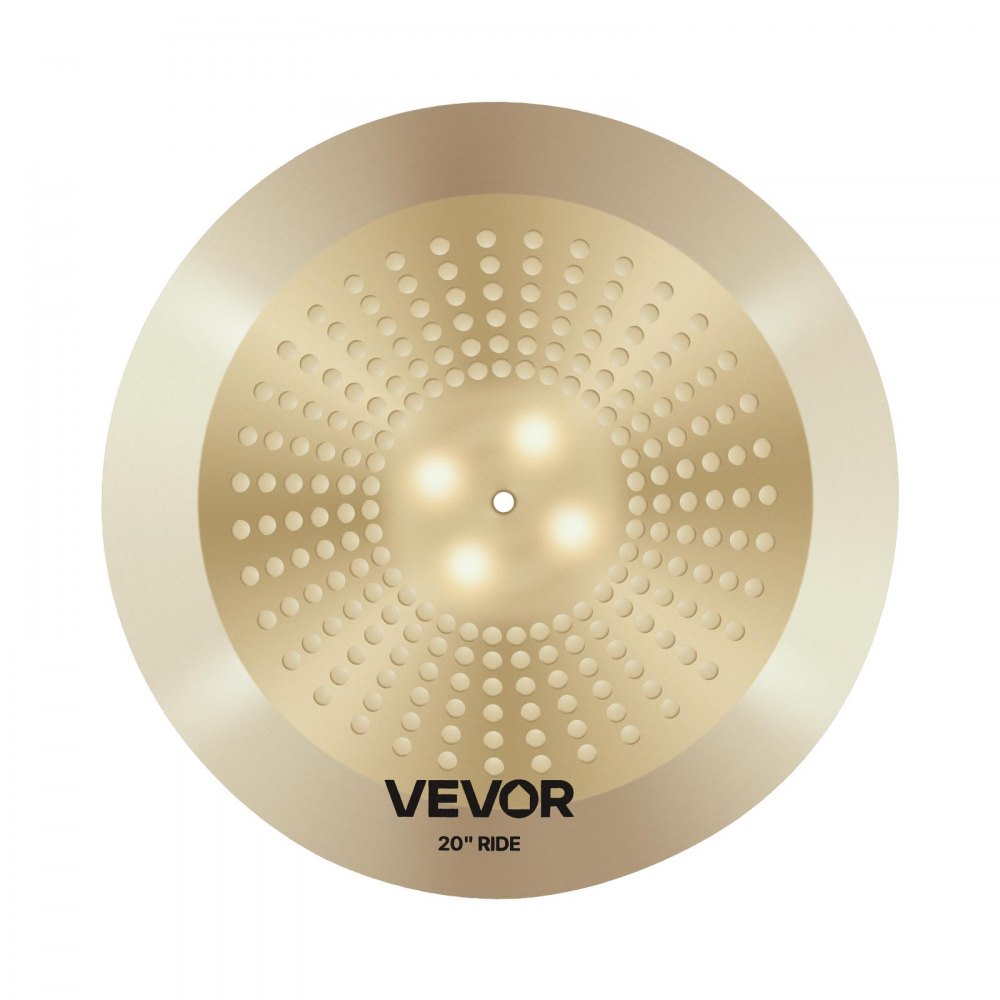 VEVOR Cymbal Pack, 4 Pieces Cymbals for Drum Set, Alloy Cymbals Drum Set Includes 14-inch Hi-Hats, 16-inch Crash, 20-inch Ride, 10-inch Splash, Drumsticks & Cymbal Bag, Alloy Cymbal Pack for Drummer