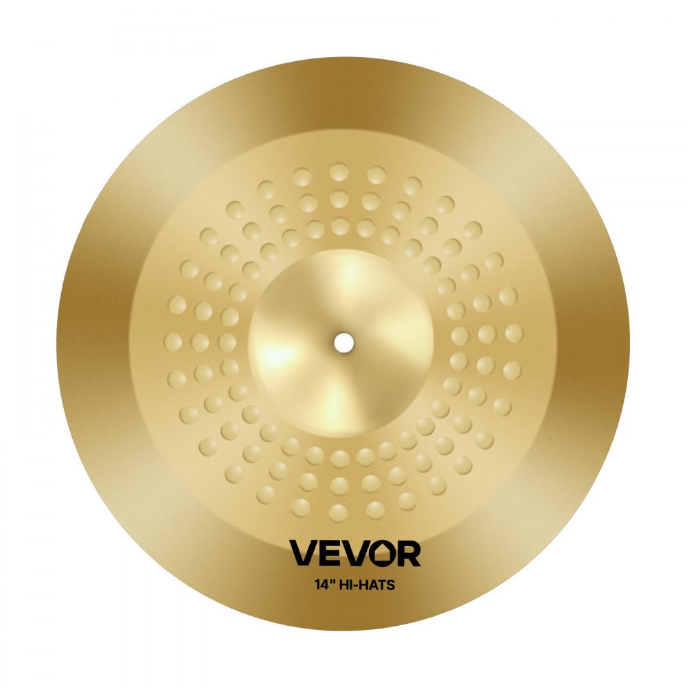 VEVOR Cymbal Pack, 4 Pieces Cymbals for Drum Set, Alloy Cymbals Drum Set Includes 35.5 cm Hi-Hats, 40 cm Crash, 50.5 cm Ride, 25.4 cm Splash, Drumsticks & Cymbal Bag, Alloy Cymbal Pack for Drummer