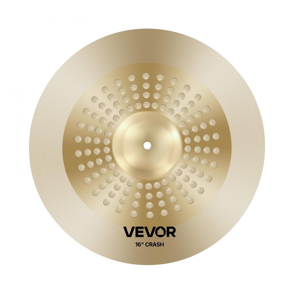 VEVOR Cymbal Pack, 4 Pieces Cymbals for Drum Set, Alloy Cymbals Drum Set Includes 35.5 cm Hi-Hats, 40 cm Crash, 50.5 cm Ride, 25.4 cm Splash, Drumsticks & Cymbal Bag, Alloy Cymbal Pack for Drummer