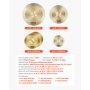VEVOR Cymbal Pack, 4 Pieces Cymbals for Drum Set, Alloy Cymbals Drum Set Includes 35.5 cm Hi-Hats, 40 cm Crash, 50.5 cm Ride, 25.4 cm Splash, Drumsticks & Cymbal Bag, Alloy Cymbal Pack for Drummer