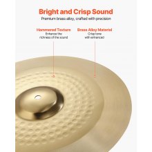 VEVOR Cymbal Pack 4 Pieces Cymbals Drum Set 10 14 16 20 Inches Cymbals for Drum
