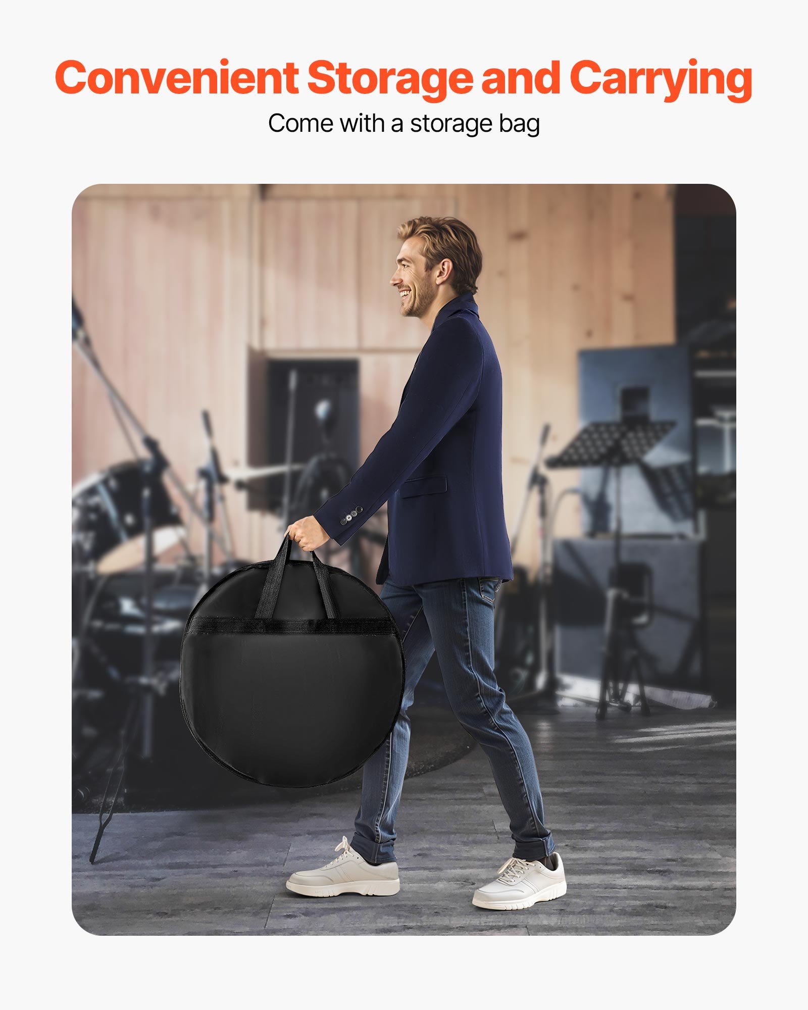 VEVOR Cymbal Pack, 4 Pieces Cymbals for Drum Set, Alloy Cymbals Drum Set Includes 35.5 cm Hi-Hats, 40 cm Crash, 50.5 cm Ride, 25.4 cm Splash, Drumsticks & Cymbal Bag, Alloy Cymbal Pack for Drummer