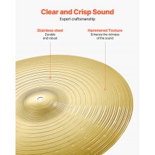 VEVOR Cymbal Pack 6 Pieces Cymbal Set 10 14 16 18 20 Inches Cymbals for Drum