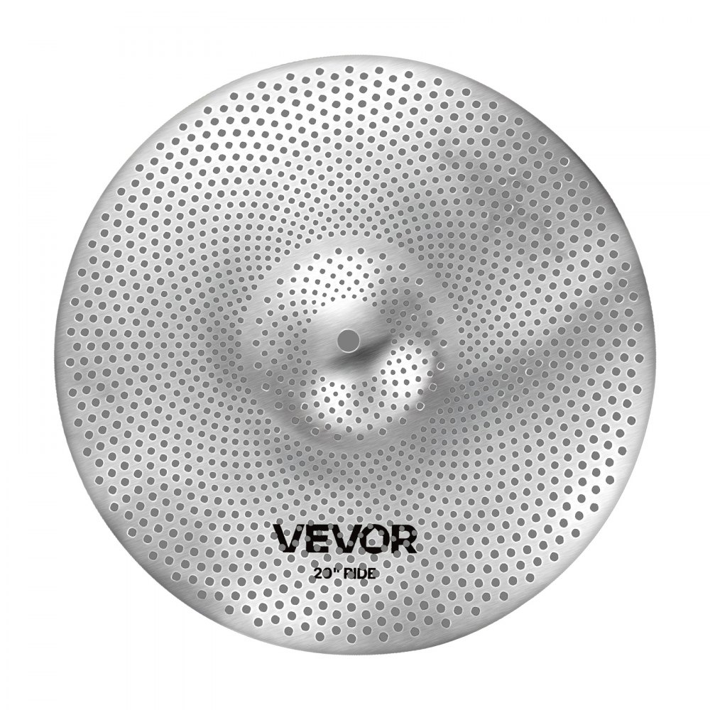 VEVOR Low Volume Cymbal Pack, 4 Pieces Quiet Cymbals for Drum Set, Alloy Cymbals Drum Set Includes 35 cm Hi-Hats, 40 cm Crash, 45.5 cm Crash, 50.5 cm Ride, Drumsticks & Cymbal Bag, Bright Copper