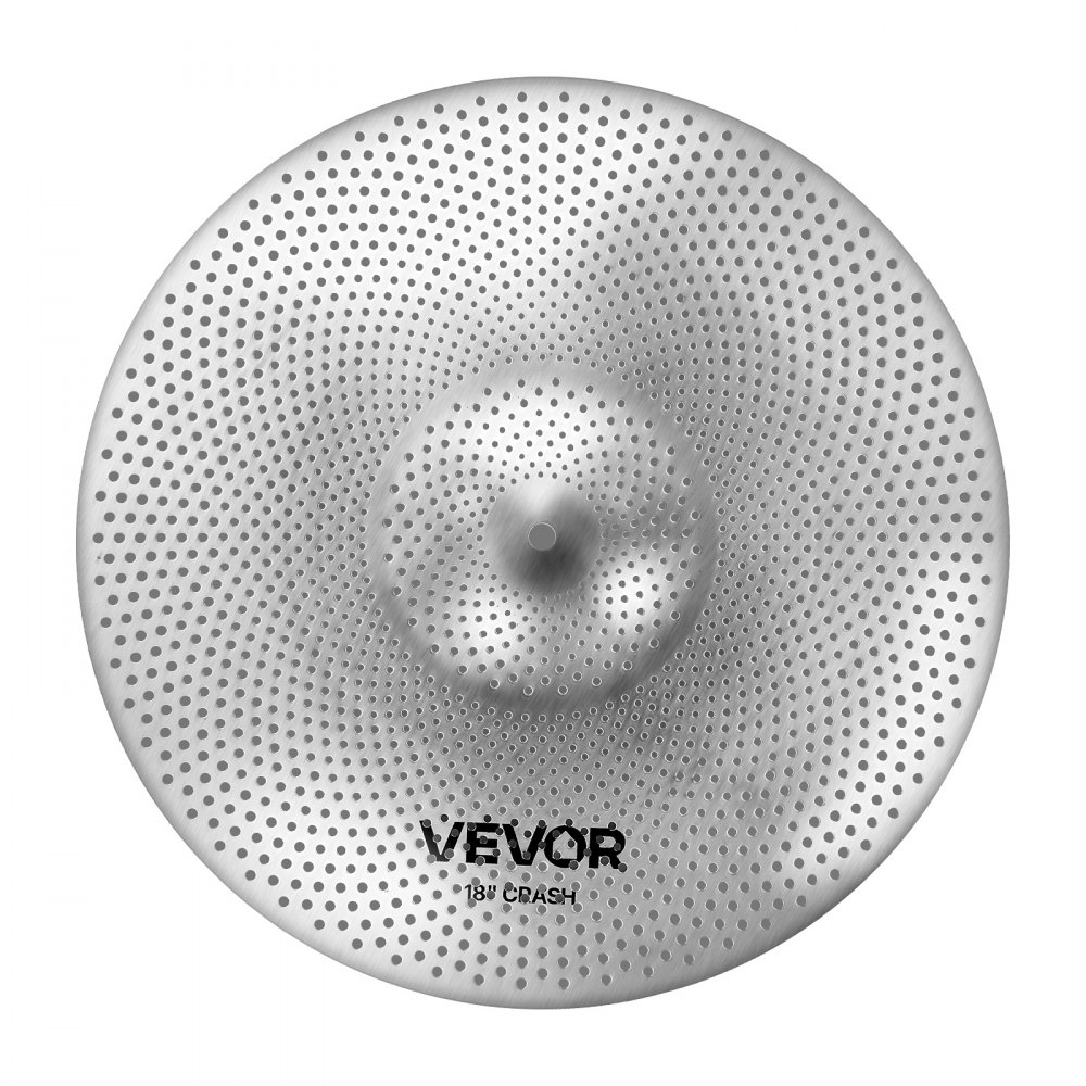 VEVOR Low Volume Cymbal Pack, 4 Pieces Quiet Cymbals for Drum Set, Alloy Cymbals Drum Set Includes 35 cm Hi-Hats, 40 cm Crash, 45.5 cm Crash, 50.5 cm Ride, Drumsticks & Cymbal Bag, Bright Copper
