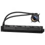 VEVOR CPU Liquid Cooler, AIO CPU Water Cooler - 3 x 120mm PWN Fans, Pump & 2.1'' LCD Display, Max 2200PRM Black CPU Cooling Fan, Compatible for Intel 115X/1366/2011/1700/1200, AMD AM4/AM5