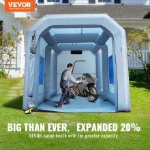 VEVOR Inflatable Paint Booth, 13x10x9ft Inflatable Spray Booth, 950W High Powerful Blowers Spray Booth Tent, Car Paint Tent Air Filter System for Car Parking Tent Workstation Motorcycle Garage