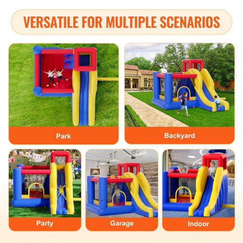 VEVOR Inflatable Bounce House, Outdoor High Quality Playhouse
