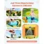 VEVOR Inflatable Bounce House, 13.3 x 11.4 x 8.4 ft Inflatable Bounce House Water Slide, Bouncer Castle with Climbing Wall, Double Tall Slides, Splash Pool & Mini Soccer, for 3 to 4 Kids Ages 3 to 8