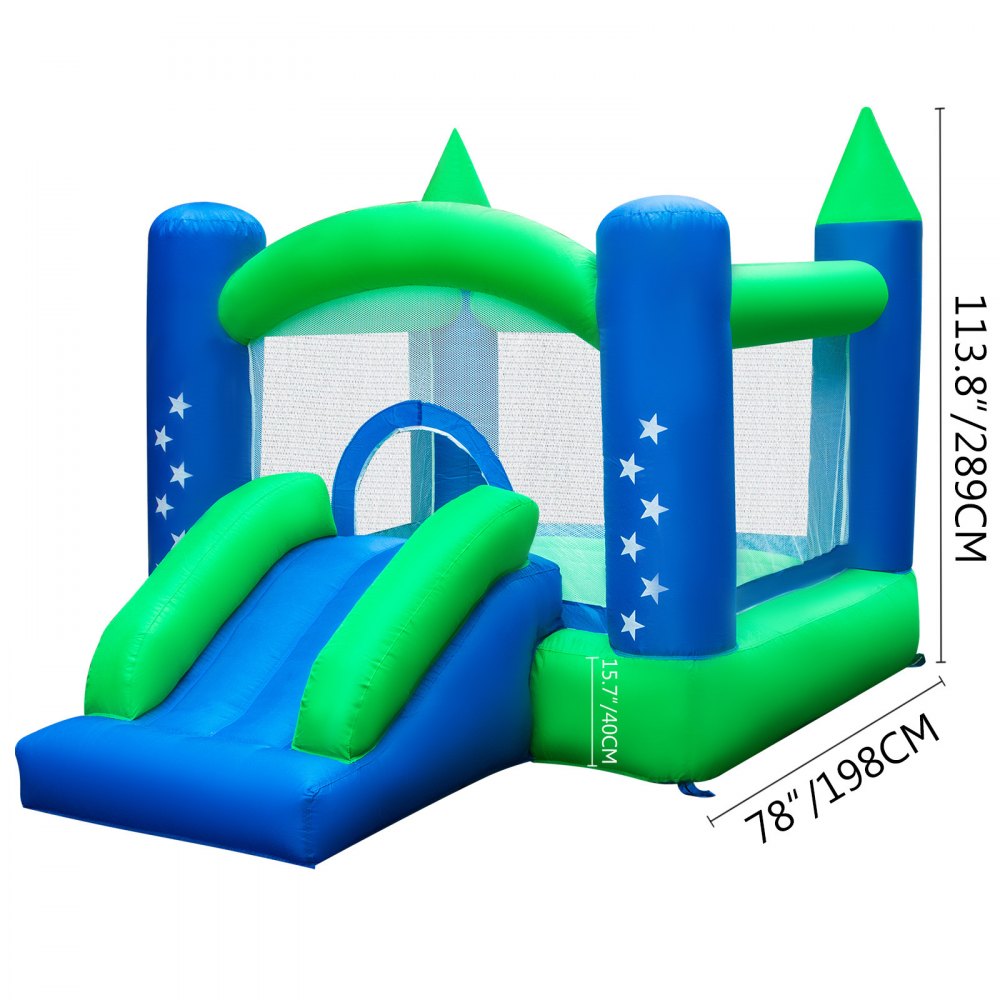 Inflatable Castle Royal Bounce House Jump And Slide Bouncer With Blower