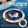 VEVOR Inflatable Floating Dock ø10FT Water Dock Platform with ø8FT Mesh Pool